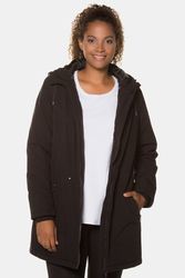 Veste softshell, coupe longue, coupe-vent, imperméable, doublure matelassée, capuche, zip, manches longues - Grande Taille - Ulla Popken - Modalova