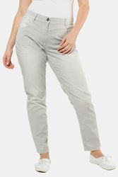Pantalon, coupe Mia, étroit, élastique, plis froissés, ceinture à passants - Grande Taille - Ulla Popken - Modalova
