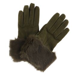 Gants en Velours de Cuir d'Agneau & Lièvre doublure Cachemire bronze/bronze - Georges morand - Modalova