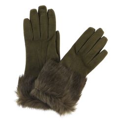 Gants en Velours de Cuir d'Agneau & Lièvre doublure Soie bronze/bronze - Georges morand - Modalova