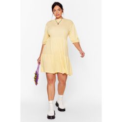 Womens Grande Taille - Dressing Gown Courte Côtelée À Smocks J'Irais Bien Refaire Un Tour - Nasty Gal - Modalova