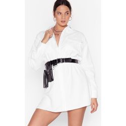 Womens Grande Taille - Dressing Gown Chemise En Velours Côtelé J'En Ai Velours Sur Le Cœur - Nasty Gal - Modalova