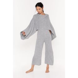Ensemble pull & jogging en maille à manches chauve-souris Je souris dès que je te vois - NastyGal - Modalova