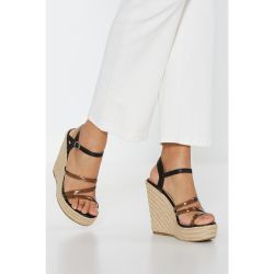 Chaussures à talons compensés en raphia transparent Prête à Grimper sur Scène - NastyGal - Modalova