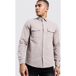 Chemise fonctionnelle manches longues en flanelle brossée Homme - - XS, - Boohooman - Modalova