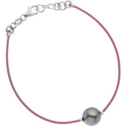 Bracelet Lien Nylon Tressé de couleur Véritable Perle de Culture de TAHITI - NOVA DIAMONDS - modalova