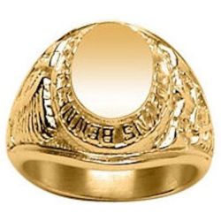Chevalière Bague Anneau Indien Amérique USA Ovale Vermeil (Or 750 sur Argent 925) - SO CHIC BIJOUX - Modalova