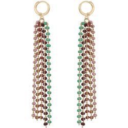 Boucles d'oreilles pendantes avec fermoir huggie et pampille ornée de perles fantaisie - OLIVER BONAS - Modalova