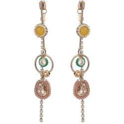 Boucles d'oreilles avant-arrière ornées de multiples chaînes et pierres fantaisie - OLIVER BONAS - Modalova