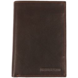 Portefeuille européen 3 volets Arthur & Aston en cuir à surpiqûres orange et porte-monnaie zippé - ARTHUR ET ASTON - Modalova