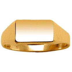 Chevalière Bague Anneau Support Rectangulaire Vermeil (Or 750 sur Argent 925) - SO CHIC BIJOUX - Modalova