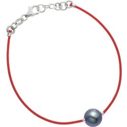 Bracelet Lien Nylon Tressé de couleur Véritable Perle de Culture d'Eau Douce BLACK TAHITI - NOVA DIAMONDS - modalova