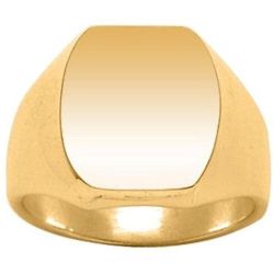 Chevalière Bague Anneau Carré Arrondi Tonneau Vermeil (Or 750 sur Argent 925) - SO CHIC BIJOUX - Modalova