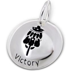 Pendentif en argent 925 représentant le symbole de bon augure tibétain de l'étendard de la victoire - EXOTIC EXPRESS - modalova