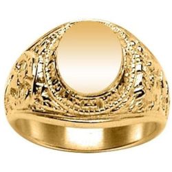 Chevalière Bague Anneau Université University USA Ovale Vermeil (Or 750 sur Argent 925) - SO CHIC BIJOUX - Modalova