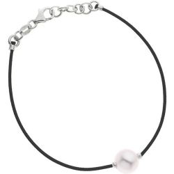 Bracelet Lien Nylon Tressé de couleur Véritable Perle de Culture d'Eau Douce Blanche - NOVA DIAMONDS - modalova