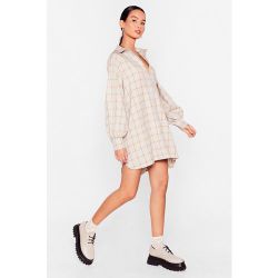 Womens Dressing Gown Chemise Oversize À Carreaux Tu Es Carrément Ma Personne Préférée - Nasty Gal - Modalova