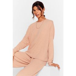Womens Ensemble De Confort Pull & Jupe-Culotte En Maille Côtelée Laisse-Moi Tranquille - Nasty Gal - Modalova