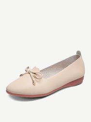Plat Unique Chaussures Arc Tendon Fond Mou Scoop Chaussures Mode Casual Bean Mère Anti-slip Chaussures De Travail Social - Newchic - Modalova