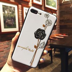 S Vintage Floral Style Emboss TPU Téléphone Coque Couverture Arrière Anti-chute Pour iPhone - Newchic - Modalova