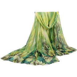 CM Écharpe Souple en Toile à Imprimé Fleur et Corail Foulard Long Chaud Décontracté - Newchic - Modalova