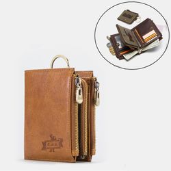 S en cuir véritable RFID 5 fentes pour cartes clé amovible portefeuille antivol sac à main - Newchic - Modalova