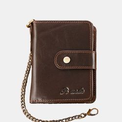 S en cuir véritable RFID chaîne antivol 12 fentes pour cartes portefeuille sac à main - Newchic - Modalova