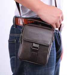 Sac de taille en cuir véritable Sac à bandoulière vintage Sac à main à double usage - Newchic - Modalova