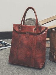 S en cuir PU solide rétro affaires 13,3 pouces ordinateur portable sac porte-documents sac à main - Newchic - Modalova