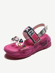 Sports vent sandales saison nouveau Muffin fond épais strass mode Transparent chaussures à bout ouvert - Newchic - Modalova