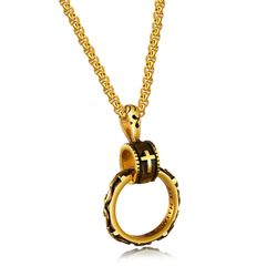 Religion Pendentif Collier Cercle Éternel Croix Chaîne Charme Collier Bijoux Ethniquess - Newchic - Modalova