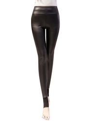 S hiver épais mince thermique doublé polaire PU Leggings extensibles pantalons collants élastiques - Newchic - Modalova