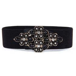 S cristal strass PU ceinture à la main Casual Vogue Wild Ceinture élastique - Newchic - Modalova