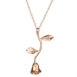 Luxe Rose Or Argent Rose Pendentif Collier Doux Saint Valentin Cadeau Collier pour les s - Newchic - Modalova