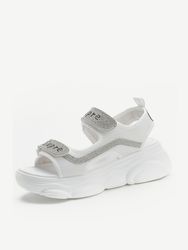Sandales s chaussures net saison nouveau sport vent Soft coussin inférieur respirant fond plat chaussures d'ours décontractées marée - Newchic - Modalova