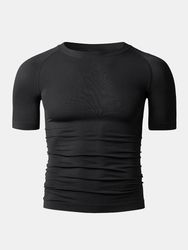 S couture Compression sous-vêtement thermique T-Shirt respirant élastique respirant entraînement survêtement hauts - Newchic - Modalova
