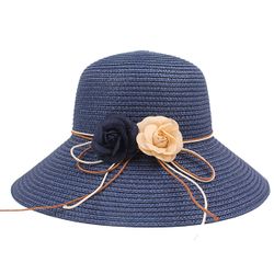 Chapeau de paille pliable de plage de couleur unie d'été de s chapeau de pêcheur de parasol extérieur - Newchic - Modalova