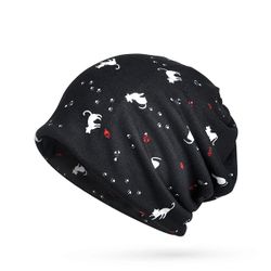 Bonnet en coton à imprimé coupe-vent confortable à double-usages comme chapeau et écharpe - Newchic - Modalova