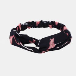 Imprimer cheveux élastiques Bande mousseline de soie soie bandeau croix bandeau accessoires de cheveux en plein air - Newchic - Modalova