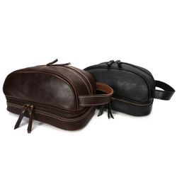Ekphero Vintage sac d'embrayage en cuir véritable sac cosmétique multifonction fait à la main pour les s - Newchic - Modalova