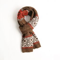 S Ethnique Style Laine Coton Foulards Châle Hiver Chaud Confortable Doux En Plein Air Garder Chaud Écharpe - Newchic - Modalova