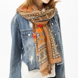 Musulman Hijab Bandana Écharpe En Voile De Coton Ethnique Bohemia En Coton Ethnique Pour s - Newchic - Modalova