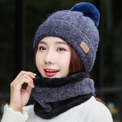 Bonnets épais et chauds Boule de laine Chapeau de laine Écharpe Chapeau en tricot Cache-oreilles Casquette - Newchic - Modalova