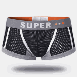 Boxer Sexy Respirant en Maille Effet Sueur Absorbée Sous-vêtement avec U Convexe pour Homme - Newchic - Modalova