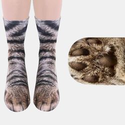 Chaussettes en tube animalier imprimées unisexes pour animaux adultes Chaussettes 3d avec pied animal - Newchic - Modalova