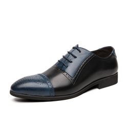Hommes brogue cape couleur bloquant la robe de soirée robe de mariée oxford de mariage - Newchic - Modalova