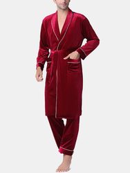 Ensemble de peignoirs de pyjama de luxe en velours dorés, peignoir uni lisse, avec poches - Newchic - Modalova