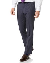 Airforce Stripe Slim Fit Panama Business Suit Trousers Size W30 L32 by - Charles Tyrwhitt - Modalova