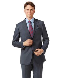 Steel Slim Fit Twill Business Suit Wool Jacket Size 40 Long by - Charles Tyrwhitt - Modalova