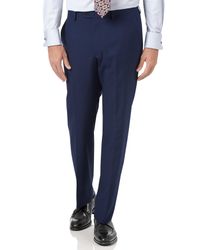 Indigo Slim Fit Panama Puppytooth Business Suit Trousers Size W40 L38 by - Charles Tyrwhitt - Modalova